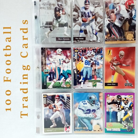 NFL Other - 100 NFL Football Cards Box Pack Lot Unsorted